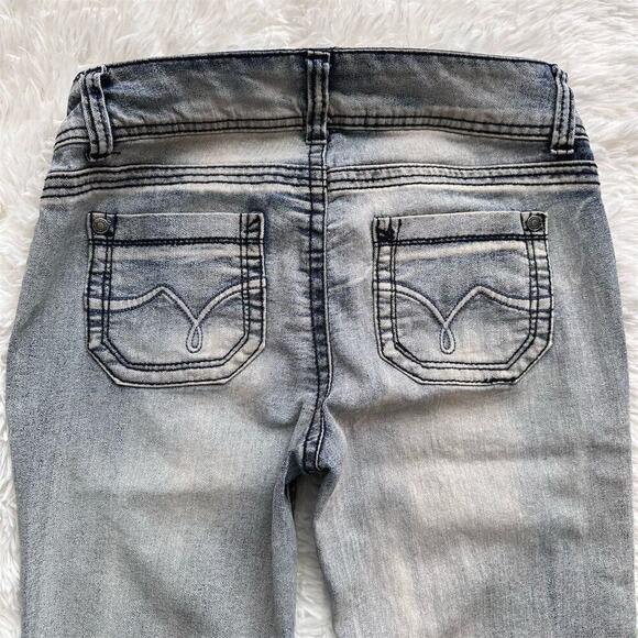 🌸3/$15🌸 WALLFLOWER Women's Bootcut Jeans Medium Wash Gray Denim Flared Size 28 - Picture 9 of 16